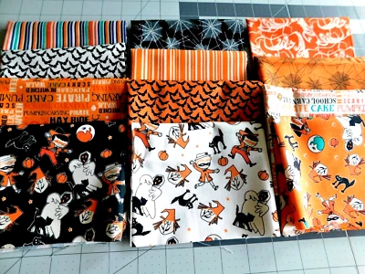 $9.99 • Buy 12 Print 9'' X 10.5  Penny Rose Vintage HALLOWEEN Ghost Cat Witch Cotton Fabric