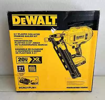 DeWALT DCN21PLM1 20V MAX XR 21 Deg Plastic Collated Framing Nailer Kit -Open Box • $300