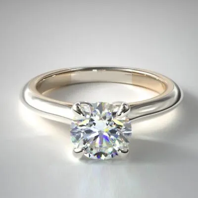 Engagement Ring 0.50 Carat IGI GIA Lab Created Diamond 14k White Gold Size 7 8 9 • $892
