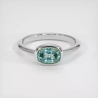 Montana Cushion Bluish Green Sapphire 18K White Gold Ring 1.79CT • $5084.15