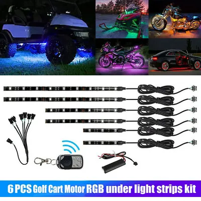 6Pcs Golf Cart LED Lighting Under Glow Light Neon Kit For Caddy Club Car EZGO • $22.79