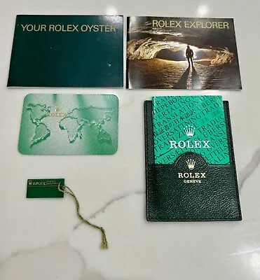 Authentic Vintage Rolex Explorer 114270 16570 Booklet Manual FULL SET YEAR 2002 • $125