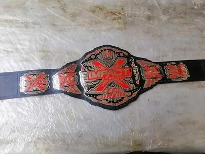 Maxan TNA Red Impact X Division Wrestling Championship Leather Belt • $285.98