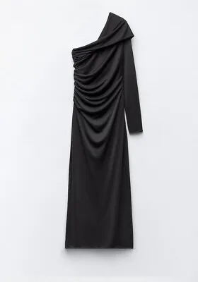 Zara  Asymmetric Draped Dress 2023 Collection RRP £45 • £25