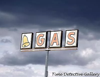 Vintage Bell Gas Station Sign Truxton Arizona - Giclee Photo Print • $10