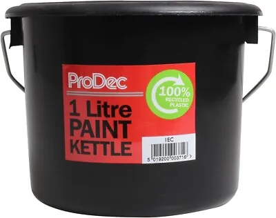 ProDec Paint Kettle Painters Bucket Can Decorating Pot 1 Litre Plastic Neat Work • £4.29