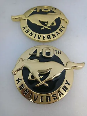 1 Set 3D AMERICAN MUSCLE Car Sport Fender Marker Horse Medal Badge Emblem GOLD • $18.99