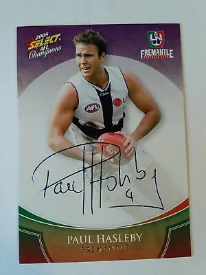 $4.99 • Buy 2008 Afl Select Signature Card Paul Hasleby Fremantle Dockers 