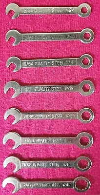 Quality Steel 8 Piece Mini Wrench Set 13/64 To 7/16 Inch With Storage Bottle • $2.40