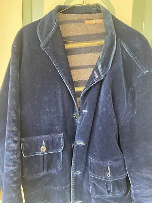 Mister Freedom Indigo Corduroy Blanket Lined Jacket Nice Patina No Issues Sz 42  • $499