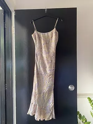 BCBG MAXAZRIA Vintage Y2K Silk Spaghetti Strap Slip Dress Size 4 • $50