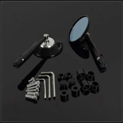 Rearview Side Mirrors Black And Sliver Pair Left Adjustable Fits For Dirt Bikes • $46.47