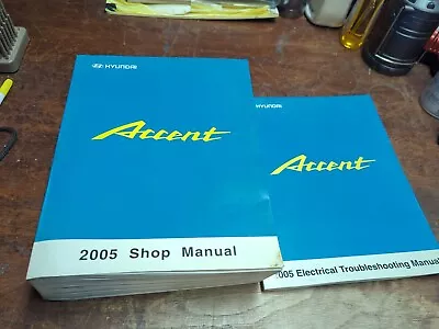 2005 Hyundai Accent Shop Service Repair Manual Set Electrical Books • $65