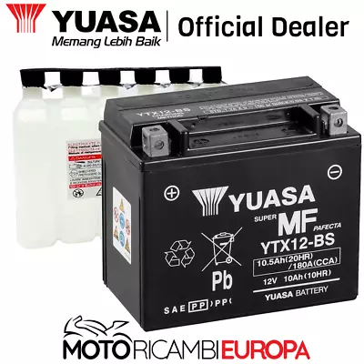 Ytx12-bs Triumph Bonneville T100 865 2005-2015 Yuasa Cod.ytx12-bs Battery • £46.34