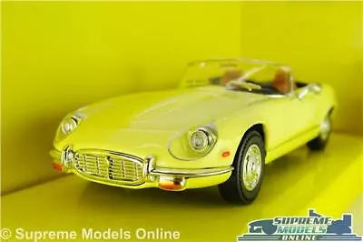 Jaguar E Type Model Car 1971 Convertible Yellow 1:43 Scale Road Signature K8 • £16.99