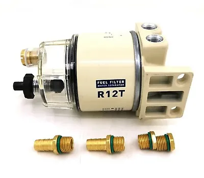 R12T Fuel Filter Water Separator Complete Kit - Marine SPIN-ON Replaces S3240 • $27.96