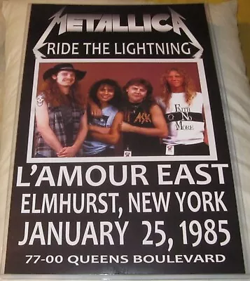 Metallica 1985 L'amour East Replica Concert Poster • $14.99