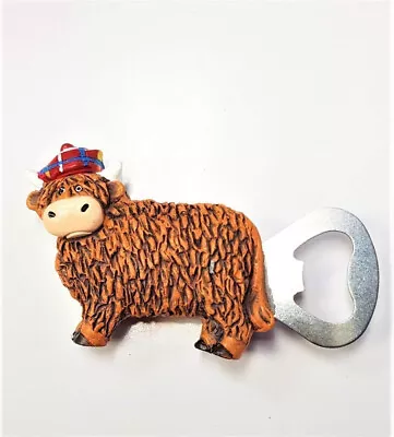 Highland Cow Resin Bottle Opener Magnet • £5.99