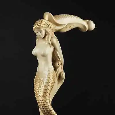 Handcarved Wooden Mermaids Ivory Wooden Walking Cane For Adults & Senior • $149