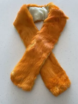 Codello Real Rabbit Fur Lapin Scarf Collar New Orange • $15