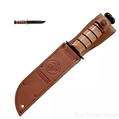 Ka-Bar Full Size US Marine Corp Fighting Knife K Bar Hunting Survival Pocket • $136.98