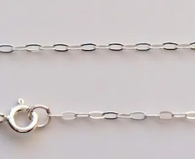 Sterling Silver 1.8mm Hammered Long Trace Chain Necklace -  15  To 20  • £15.20