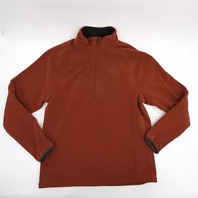 Mountain Hardwear Sweater Mens Large Orange Mock Neck 1/2 Zip Pullover HIking • $34.99