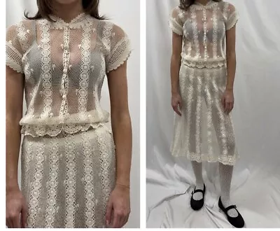 Vintage Crochet Dress Womens • $265