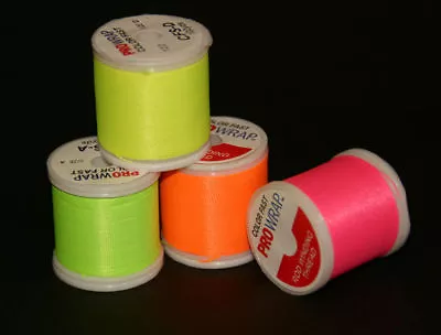 Prowrap Neon Winding Whipping Fishing Rod Thread Pink Yellow Orange Size AD Eye • £5.99