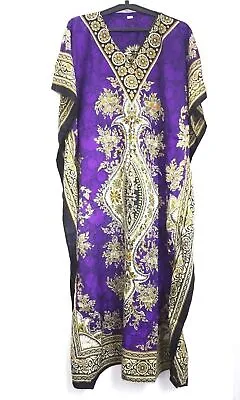 Long Size Kaftan Dress Loose Casual Boho Womens Maxi Dress Caftan Kimono Sleeve • $18.21