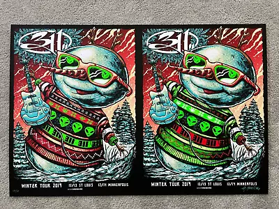 311 Munk One Winter Tour 2019 Concert Poster UNCUT SHEET AP - S/n Only 5 Made! • $200