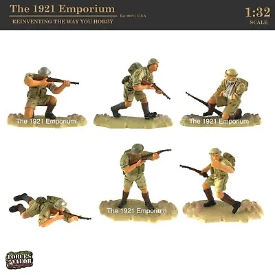 ◎ 1:32 Unimax Toys Forces Of Valor WWII British 8th Army Desert Soldier Lot Of 6 • $55.99