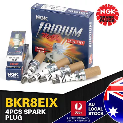Genuine Ngk Iridium Ix Spark Plugs Bkr8eix 2668 Fit Audi A3 2.0 Tfsi 2004 - 2013 • $96.49