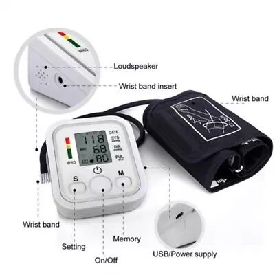 Voice Digital Accurate BP Monitor Rechargeable Cuff &  Upper Arm Machine • $27.99