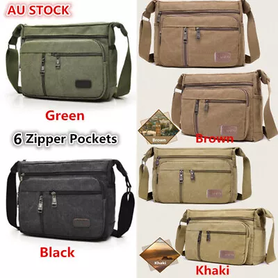 Men's Canvas Shoulder Messenger Bag FOR Leisure/Party/Travel/School/Dating Bag • $22.95