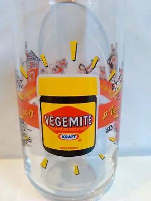 Collectable Kraft Vegemite Glass Cartoon Drawings The Future Is As Bright As Can • $15