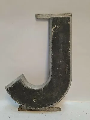 Vintage DRIVE-IN Movie Theatre MARQUEE LETTER - J - Black Metal 22cm Cinema Sign • $11.06