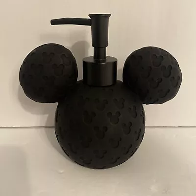 DISNEY Mickey MOUSE Black Ears SOAP Lotion DISPENSER With PUMP Deboss Matte • $26.50