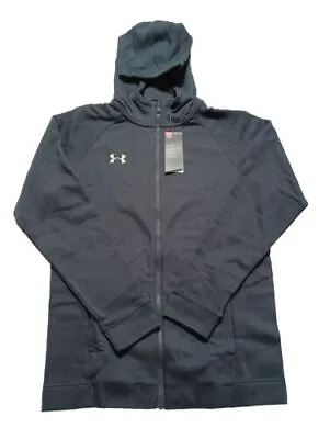 New Under Armour Black Full Zip Fleece Hoodie Cold Gear Men's Hustle Multi Sizes • $38