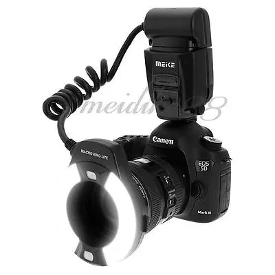 Meike MK-14-EXT E-TTL Macro Ring Flash AF Assist Lamp For Canon 70D 80D US ! • $89.99