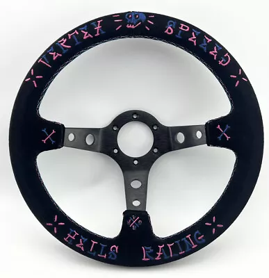 330mm Dish Steering Wheel - Fit 6 Hole Hub Like Vertex Nardi NRG Grip Suede • $143.91