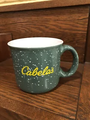 Cabela's Outdoors Green Speckled Enamelware Style Ceramic Coffee Cocoa Mug Cup • $5.99