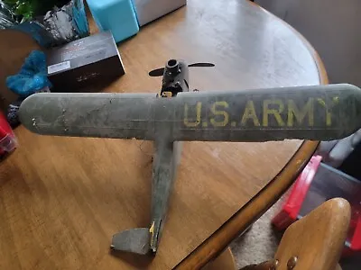 Us Army Gas Nitro Rc Airplane Toy Vintage Antique Parts Or Repair • $40