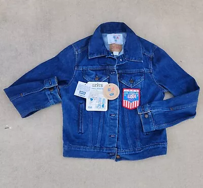 1984 Olympic Team Vintage Levis Denim Jacket 76581-1212 Medium New Tags NOS • $149