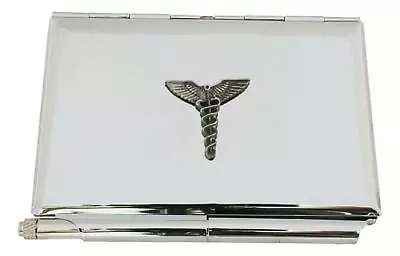 Caduceus Metal Notepad Memo Card Holder & Pen FREE ENGRAVING 53 • £24.99