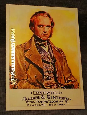 Charles Darwin 2015 Golden Foil 10th Anniversary Issue ! Topps Allen & Ginter's • $90