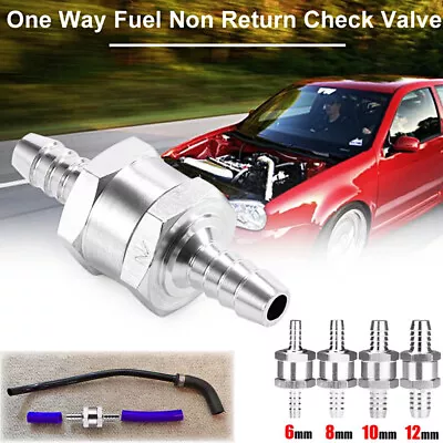 $10.99 • Buy 2PCS 6~12mm Aluminum One-way Non-return Check Valve Fuel Water Gas Air Vacuum AU