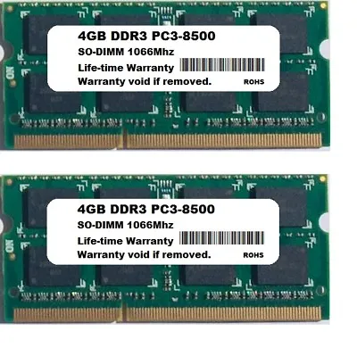 8GB 2x 4GB PC3-8500 Apple MacBook Pro IMac Mac MINI Mid 2009 Mid 2010 MEMORY RAM • $18.98