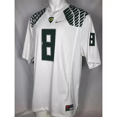 Marcus Mariota #8 Oregon Ducks NIKE Team White Jersey Men's XL • $129.99