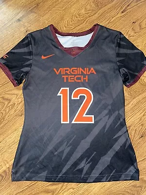 2018 Nike Virginia Tech Hokies #12 Joie Funk Game Worn Womens Lacrosse Jersey • $34.99